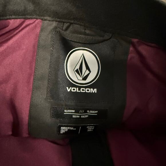Volcom Men's Snow Ski Pants Waterproof Insulated Black Large Mountain Winter - Picture 10 of 11
